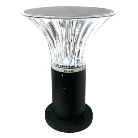 ไฟหัวเสา SOLAR LED RACER EMPIRE 3 วัตต์ WARMWHITE สีดำ_0