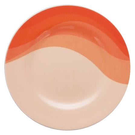 จานตื้นเมลามีน 9 นิ้ว SUPERWARE ORANGE DUNE  สีครีม-ส้ม_0