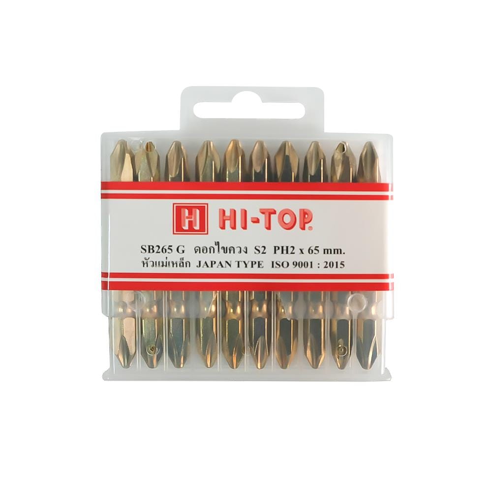 ดอกไขควง HI-TOP SB265G 10 ชิ้น/ชุด
