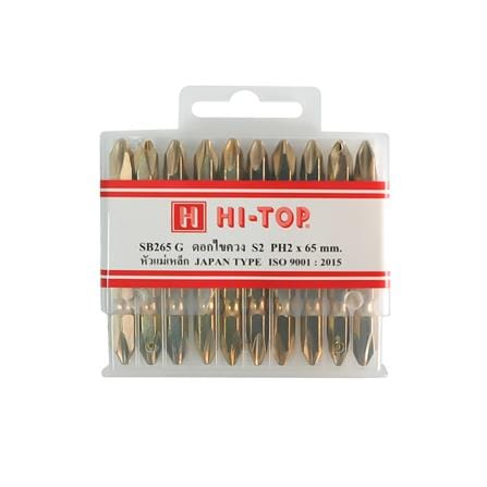 ดอกไขควง HI-TOP SB265G 10 ชิ้น/ชุด