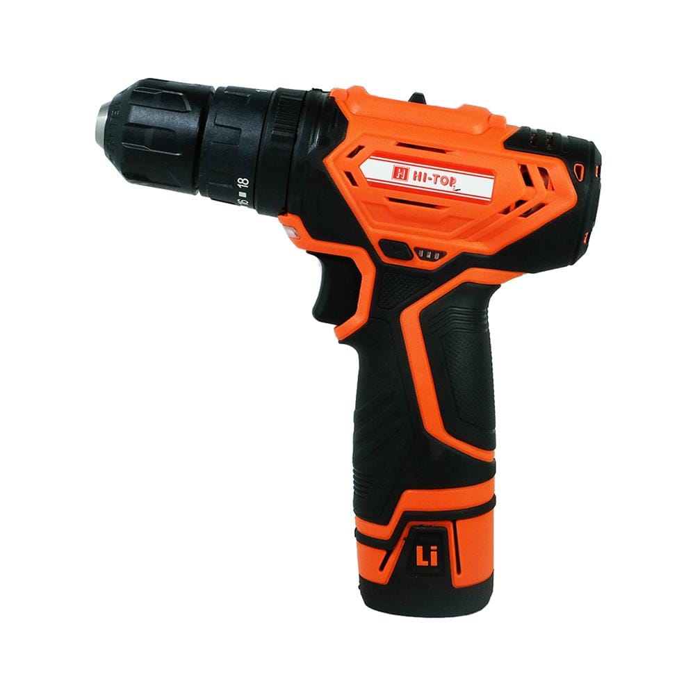 สว่านกระแทกไร้สาย (พร้อมแบตเตอรี่และแท่นชาร์จ) HI-TOP CDM 12 โวลต์