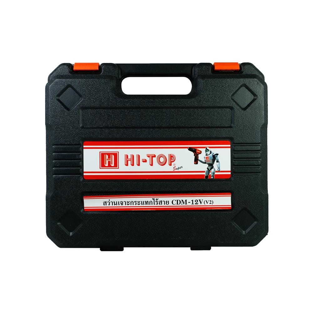 สว่านกระแทกไร้สาย (พร้อมแบตเตอรี่และแท่นชาร์จ) HI-TOP CDM 12 โวลต์