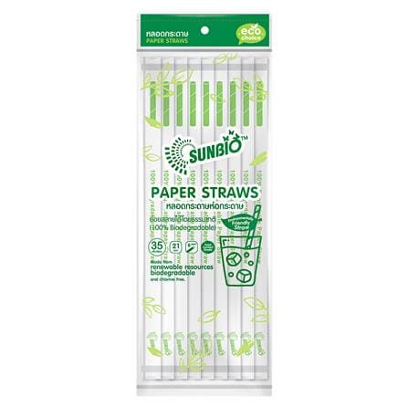 หลอดกระดาษห่อกระดาษ 21 ซม. SUNBIO DI6 35 เส้น_0