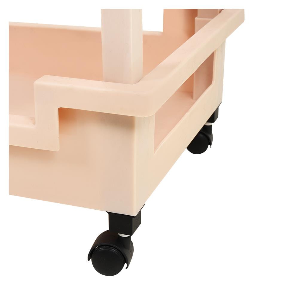 ชั้นวางของ 3 ชั้น มีล้อ STACKO SHELFY 48x36x85 ซม. สีเบจ