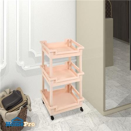 ชั้นวางของ 3 ชั้น มีล้อ STACKO SHELFY 48x36x85 ซม. สีเบจ_4