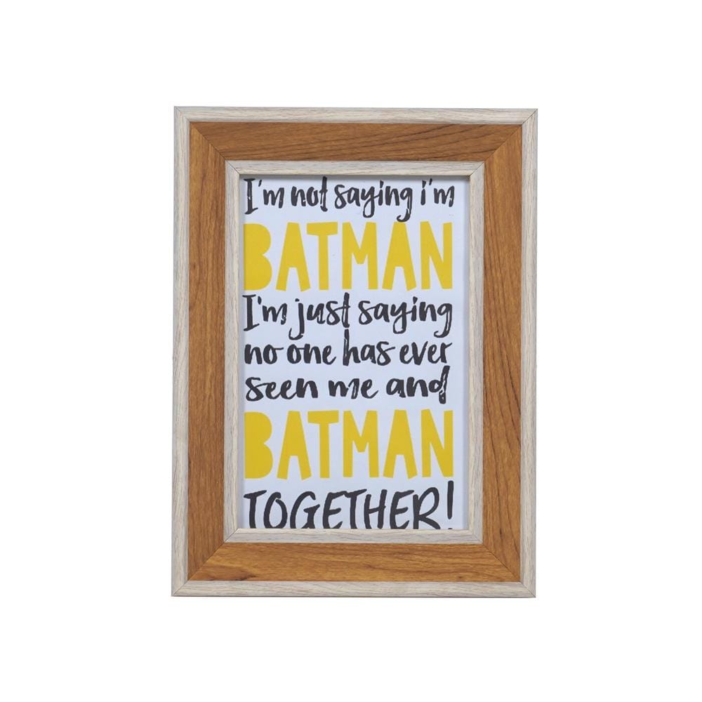 กรอบรูปไม้ HOME LIVING STYLE BATMAN 4x6 นิ้ว สีน้ำตาล_0
