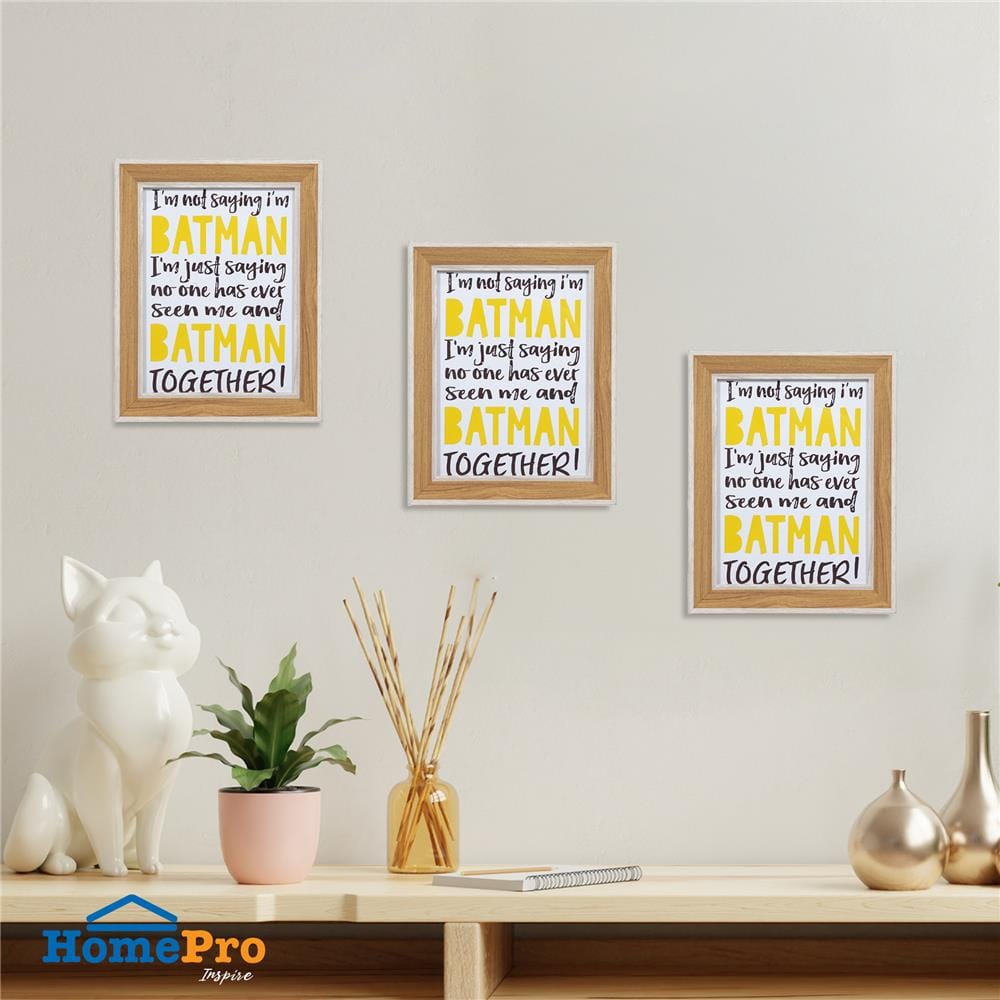 กรอบรูปไม้ HOME LIVING STYLE BATMAN 4x6 นิ้ว สีน้ำตาล