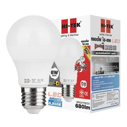 หลอด LED HI-TEK มวยไทย 8 วัตต์ DAYLIGHT E27_1