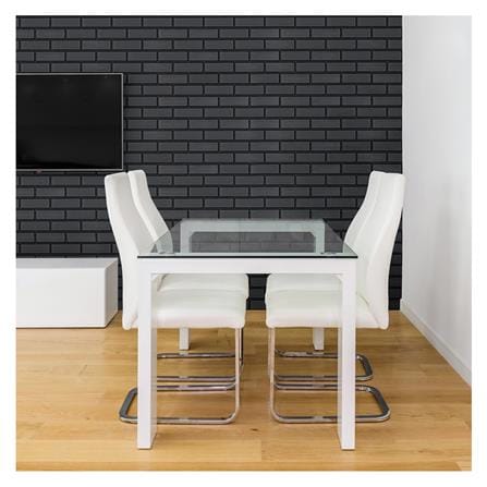 สติ๊กเกอร์โฟม DIY STIXMATE BRICK BK 29x99 ซม. สีดำ แพ็ก 2 ชิ้น_1