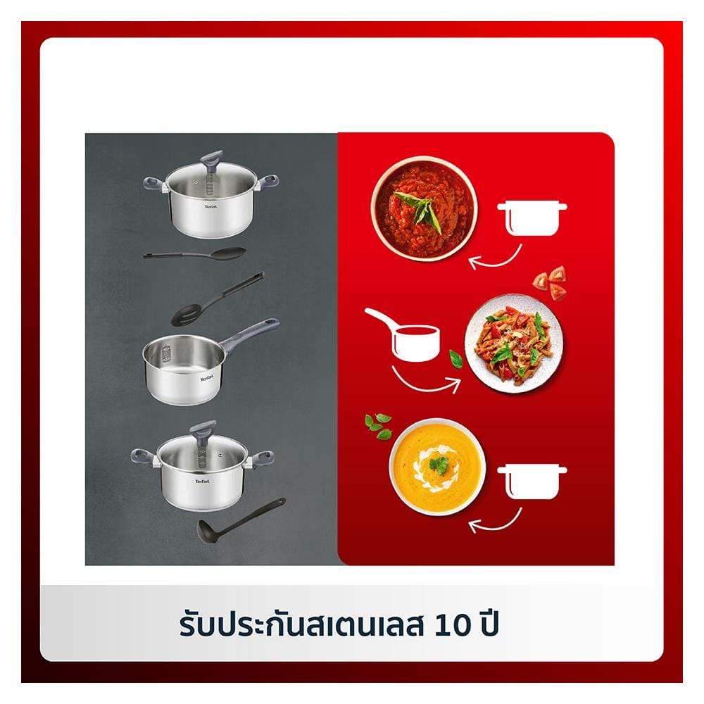 หม้อต้ม+ฝาแก้ว 24 cm TEFAL DAILY COOK