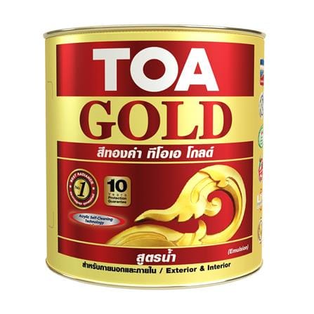 สีรองพื้นสีทองคำอะคริลิก สูตรน้ำ TOA GOLD PW222 สีเหลือง 1/2 PT