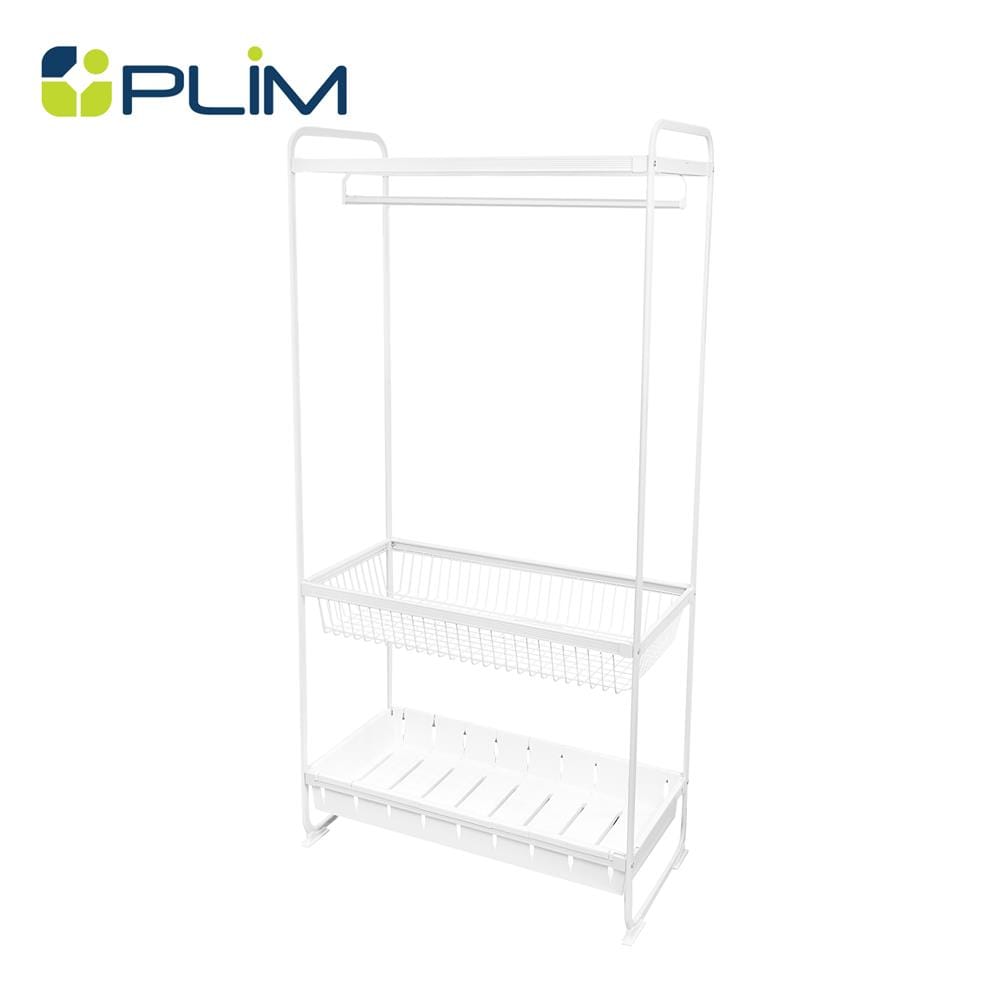 โครงตู้ราวแขวน+ชั้นวาง PLIM 90 ซม. สีขาว