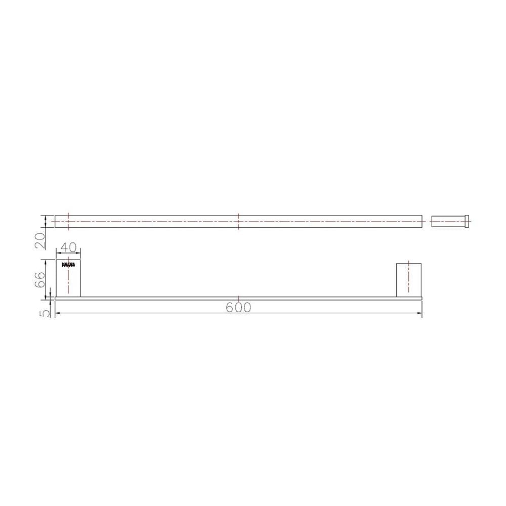 ราวแขวนผ้า KARAT FAUCET KB-16-611-55 สีดำ