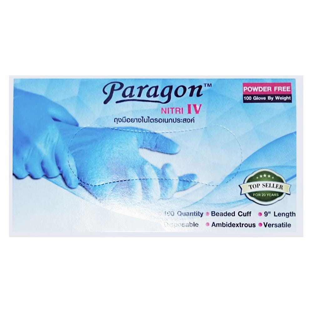 ถุงมือยาง PARAGON  ทั่วไป  ฟ้า