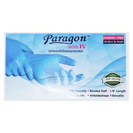 ถุงมือยาง PARAGON  ทั่วไป  ฟ้า_0