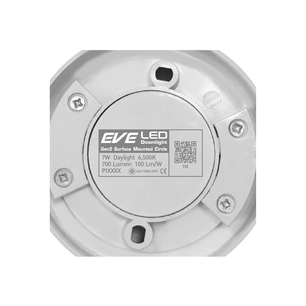 ดาวน์ไลท์ LED EVE LED571730 3 นิ้ว 7 วัตต์ DAYLIGHT สีขาว