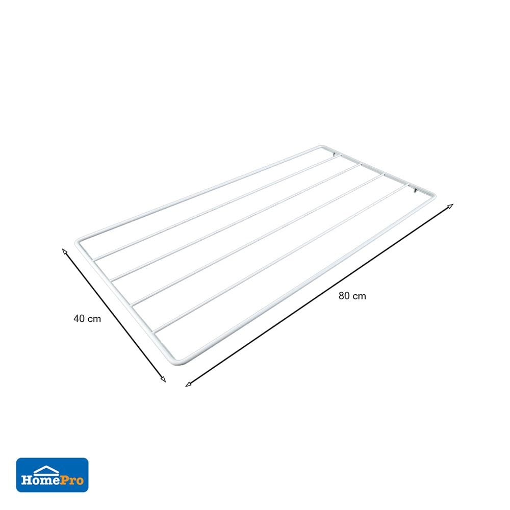 ราวแขวนผ้า 6 เส้น STACKO FLEXI 80x40x1.7 ซม. สีขาว