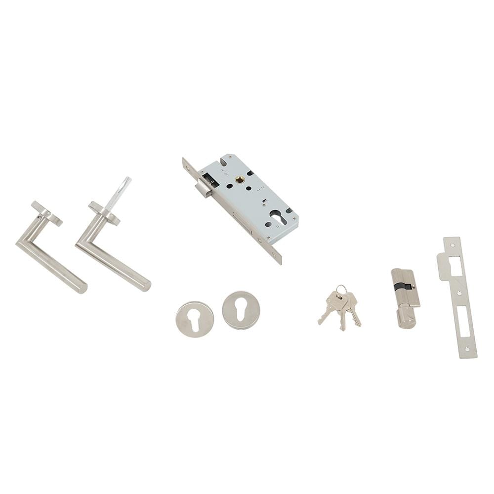 มือจับก้านโยกห้องทั่วไป MORTISE  SOLO MSN 210 สีสเตนเลส