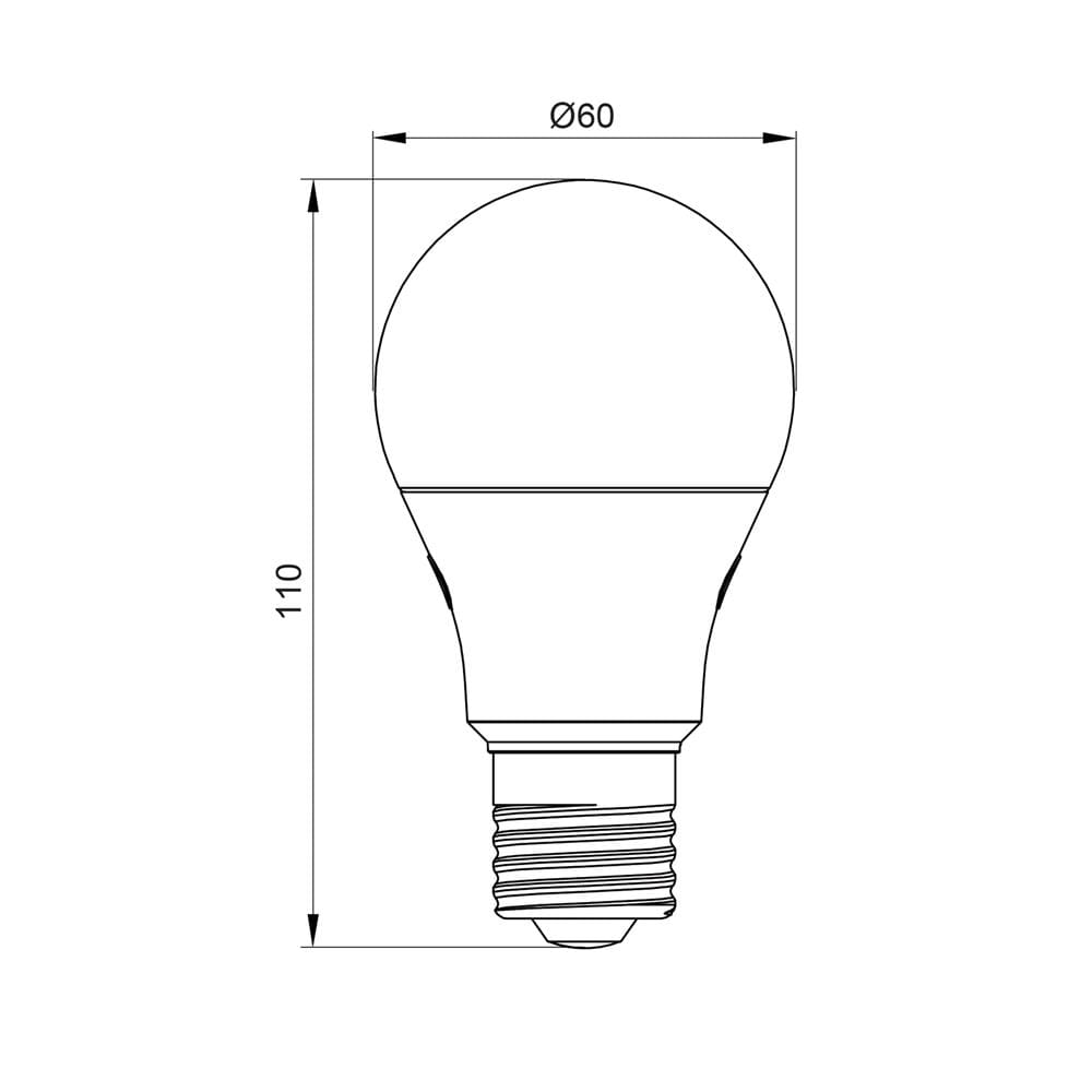 หลอด LED TOSHIBA SUNLIGHT SENSOR 9 วัตต์ WARM WHITE E27