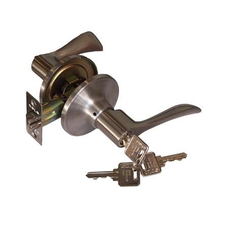 KEYED ENTRY DOOR LEVER SOLO 9481A-SN SS STAINLESS STEEL