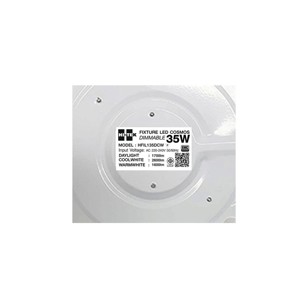 ไฟเพดาน LED HI-TEK HFIL135DCW 16 นิ้ว 35 วัตต์ DAYLIGHT/COOL WHITE/WARM WHITE สีขาว