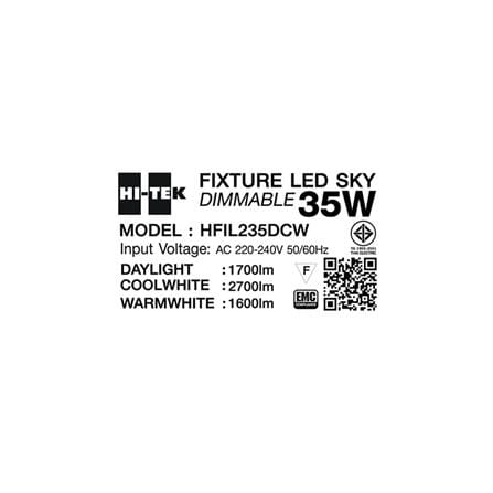 ไฟเพดาน LED HI-TEK HFIL235DCW 15 นิ้ว 35 วัตต์ DAYLIGHT/COOL WHITE/WARM WHITE สีขาว_7