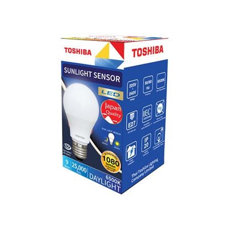 หลอด LED TOSHIBA SUNLIGHT SENSOR 9 วัตต์ DAYLIGHT E27_5