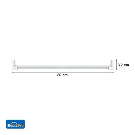 ราวแขวนอะลูมิเนียม STACKO FLEXI 80x2.8x8.2 ซม. สีขาว_3