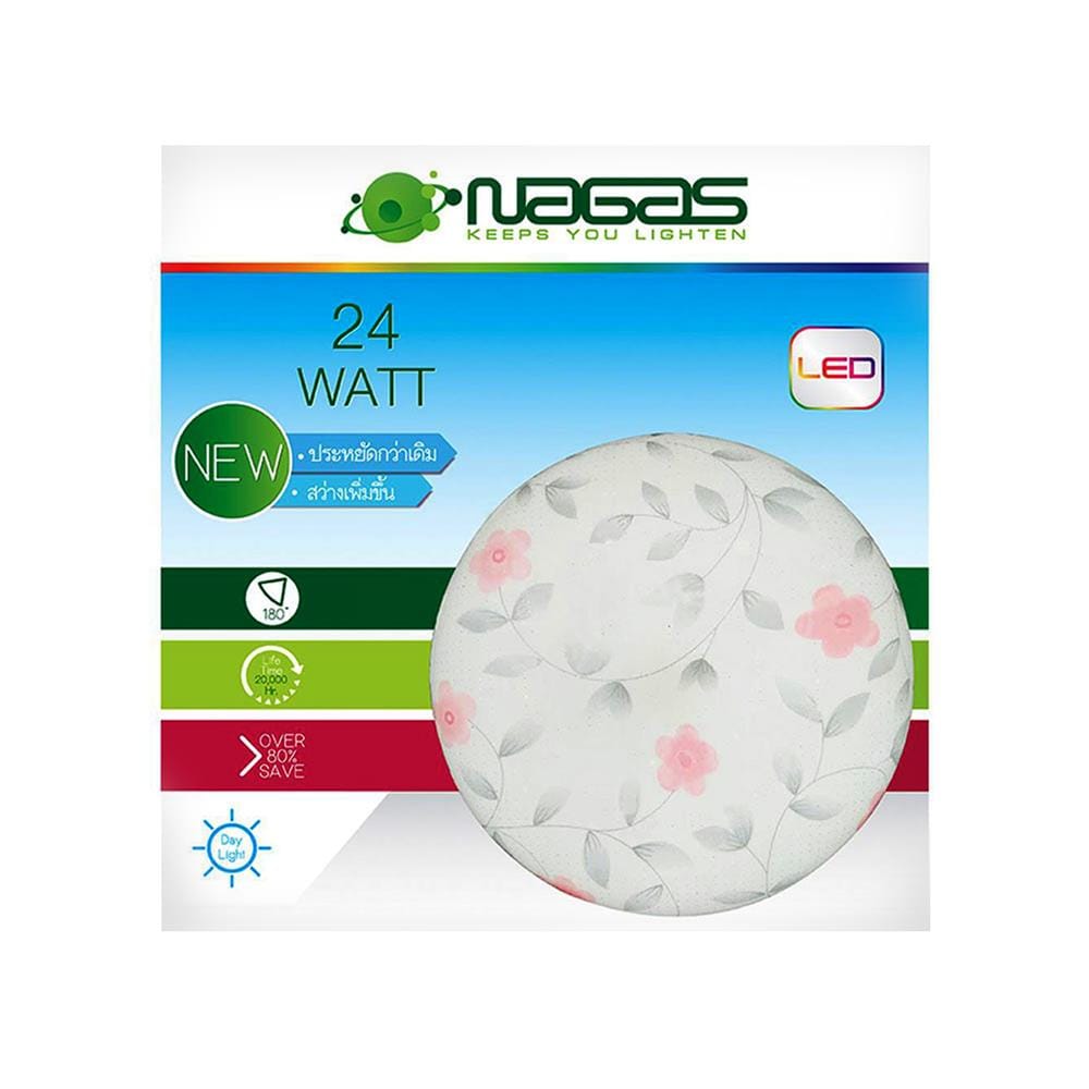 ไฟเพดาน LED NAGAS ALMA BR-6 SERIES 16 นิ้ว 24 วัตต์ DAYLIGHT สีขาว