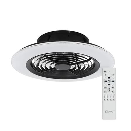 พัดลมไฟเพดาน LED CARINI TRY-NOVA105BK 60 วัตต์ COOLWHITE/DAYLIGHT/WARMWHITE สีดำ 25 นิ้ว