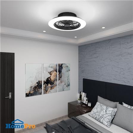 พัดลมไฟเพดาน LED CARINI TRY-NOVA105BK 60 วัตต์ COOLWHITE/DAYLIGHT/WARMWHITE สีดำ 25 นิ้ว_7