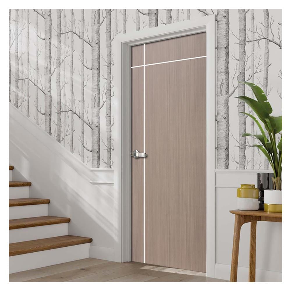 ประตูภายใน UPVC ECO-DOOR UC2-2T 80X200 ซม. สีน้ำตาล ไม่เจาะลูกบิด