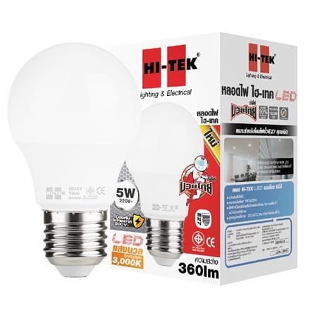 หลอด LED HI-TEK มวยไทย 5 วัตต์ E27 WARMWHITE_1