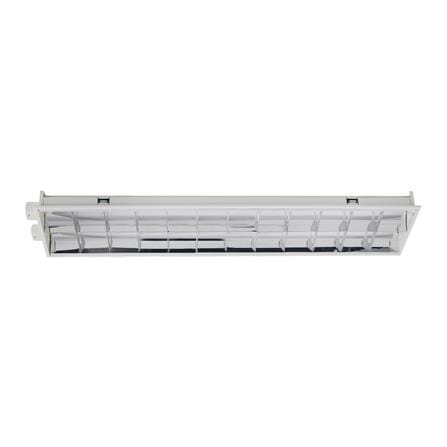โคมตะแกรงฝังฝ้า LUMAX 9D00142 2x18 วัตต์ สีขาว_0