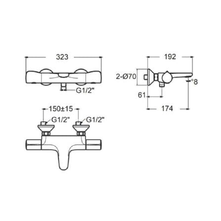 ก๊อกผสมอ่างอาบ AMERICAN STANDARD FFAS4949-609500BT0_1