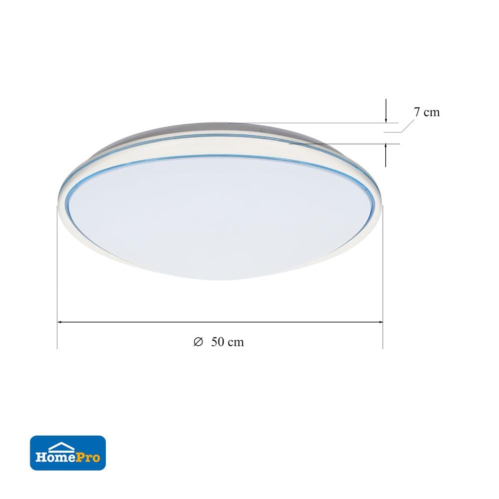 ไฟเพดาน LED CARINI JS117-L 20 นิ้ว 36 วัตต์ DAYLIGHT สีน้ำเงิน