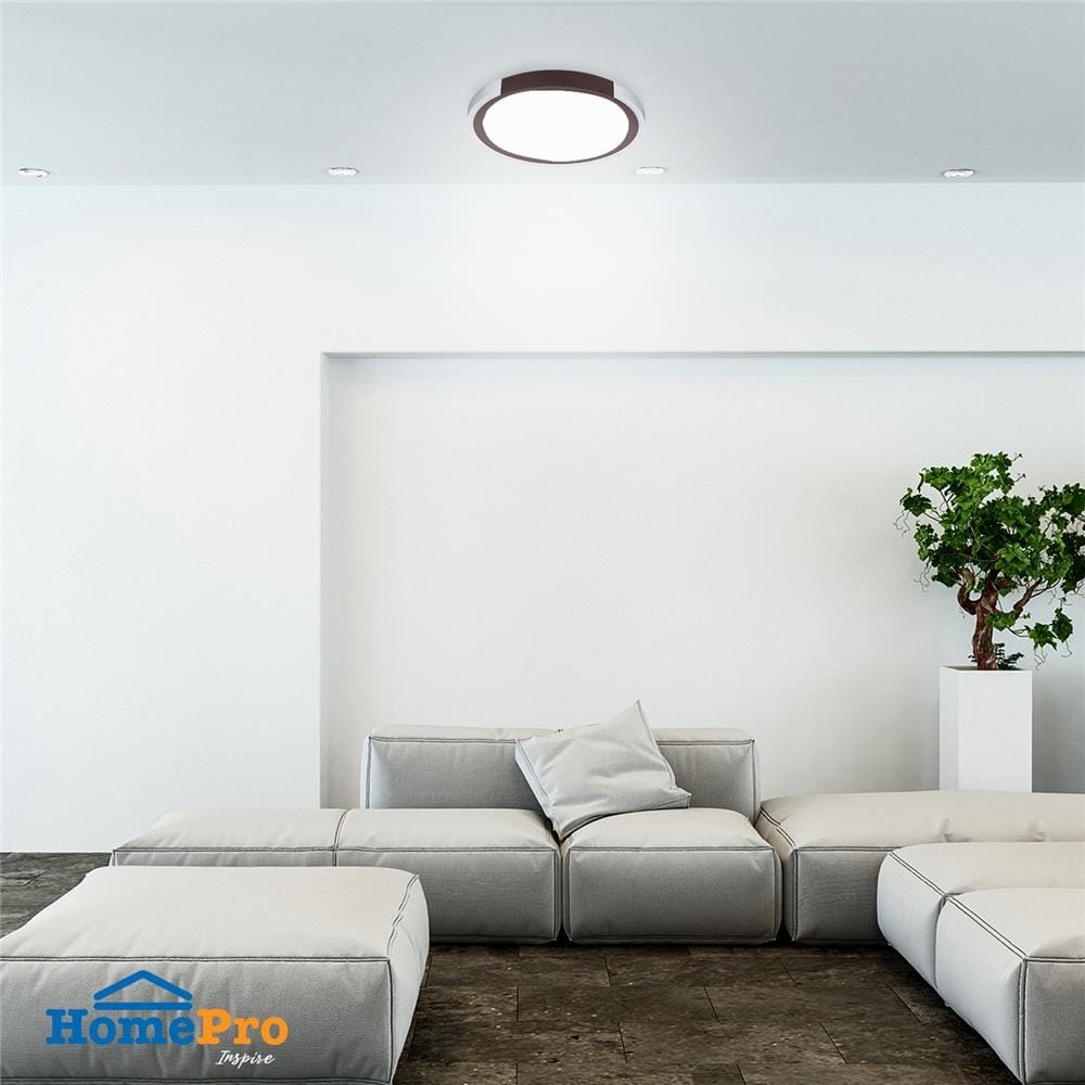 ไฟเพดาน LED CARINI JS127 21 นิ้ว 36 วัตต์ DAYLIGHT สีน้ำตาล
