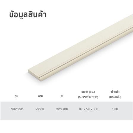ไม้มอบ SHERA คลาสสิก 5X300X0.8 ซม. สีธรรมชาติ_5
