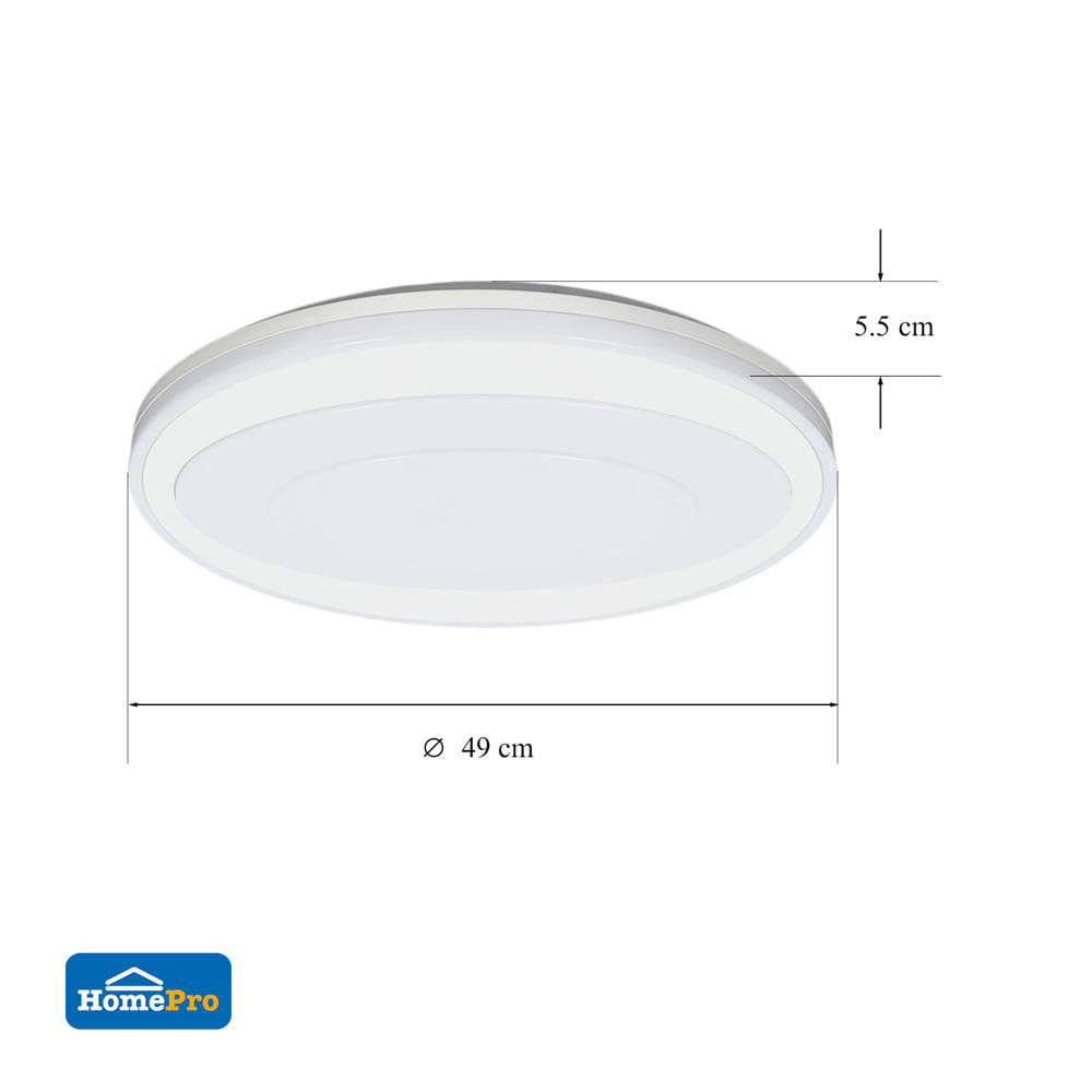 ไฟเพดาน LED CARINI JS122 19 นิ้ว 36 วัตต์ DAYLIGHT สีขาว