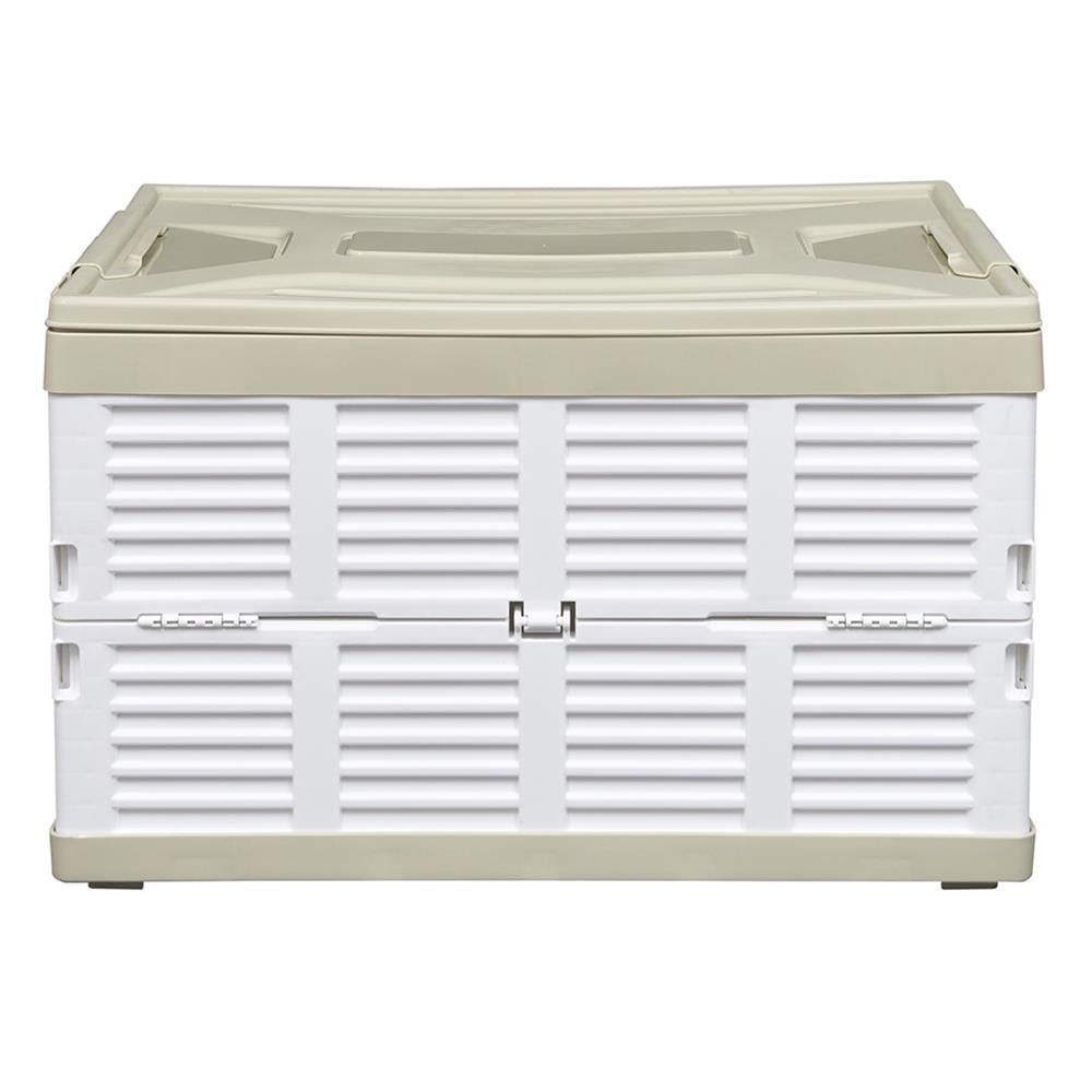 กล่องเก็บของพับได้ STACKO 37x56x35.5 ซม. สีครีม/ขาว
