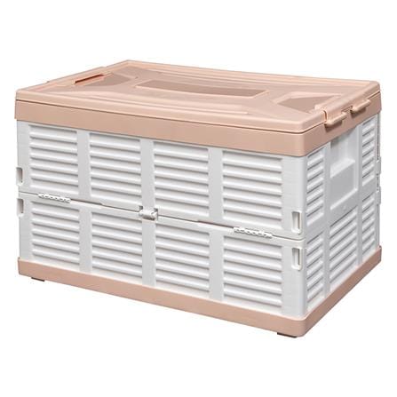 กล่องเก็บของพับได้ STACKO 37x56x35.5 ซม. สีชมพู/ขาว_0