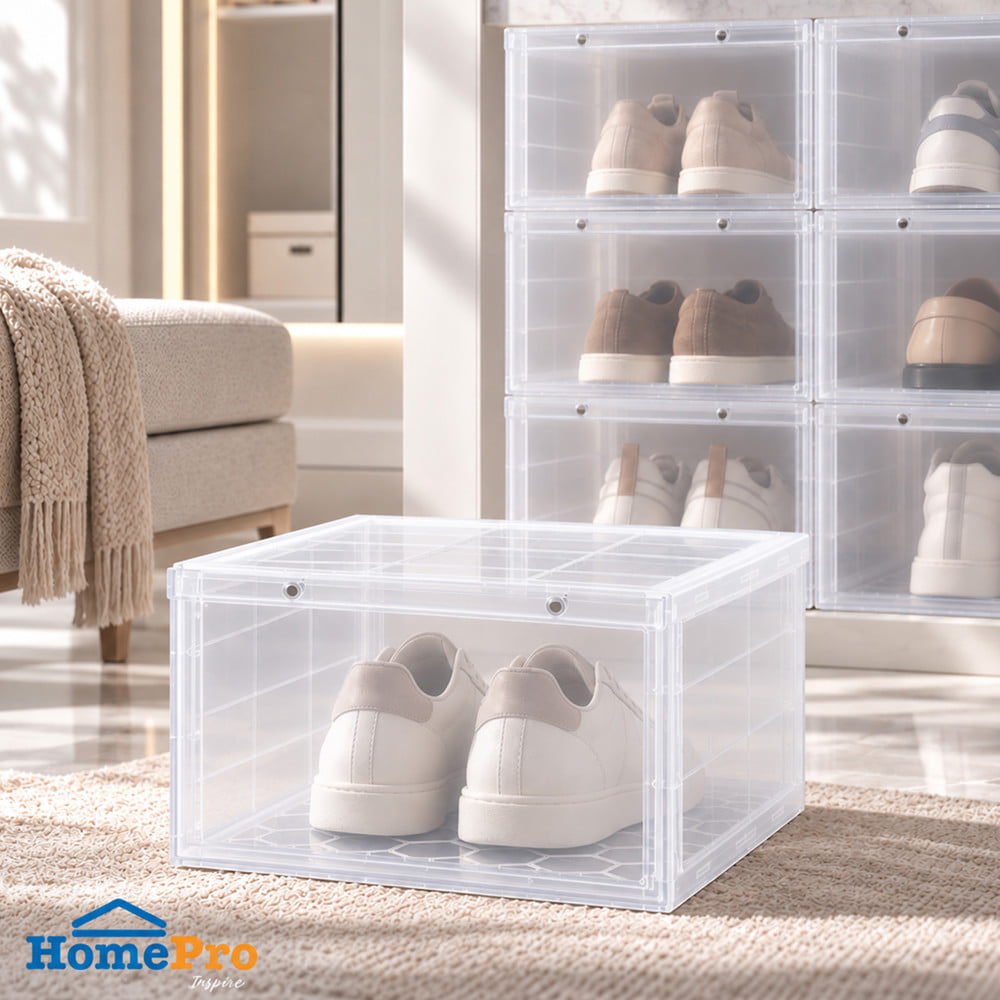 กล่องรองเท้า STACKO MAGNETIC LOCK 28X37X18.3 ซม. ใส
