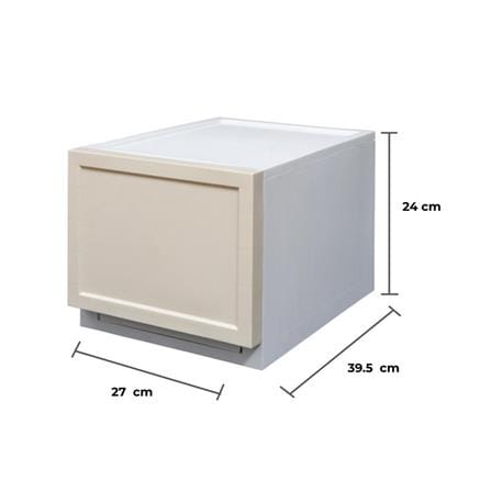กล่องลิ้นชัก 1 ลิ้นชัก STACKO ECO S 27x39.5x24 ซม. สีเบจ_5