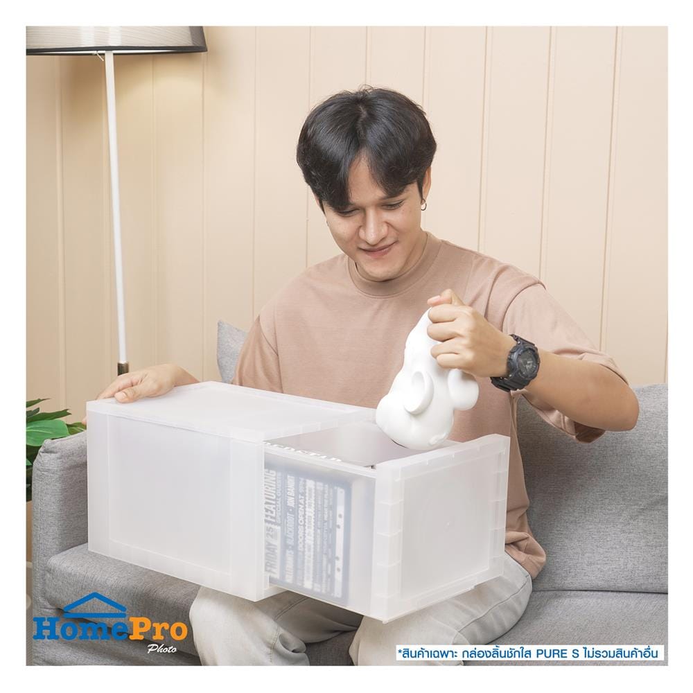 กล่องลิ้นชัก 1 ลิ้นชัก STACKO PURE S 27x39.5x24 ซม. สีใส