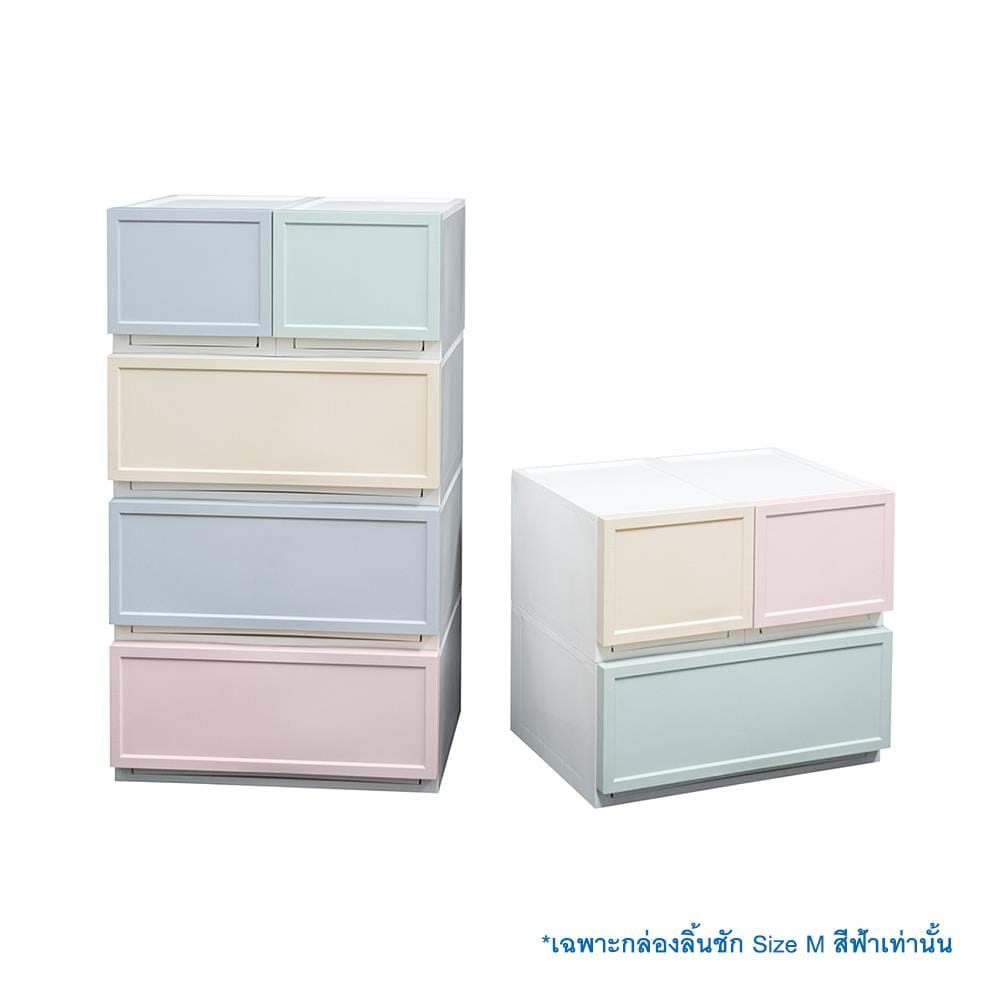 กล่องลิ้นชัก 1 ลิ้นชัก STACKO ECO M 54x39.5x24 ซม. สีฟ้า