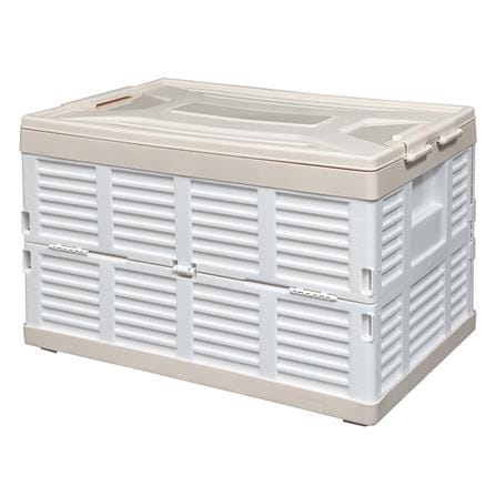 กล่องเก็บของพับได้ STACKO 37x56x35.5 ซม. สีเบจ/ขาว_0
