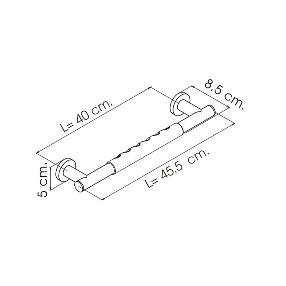 ราวมือจับ แบบตรง I-SPA BD-CA-GRA45A(GR) 45 ซม.