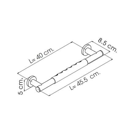 ราวมือจับ แบบตรง I-SPA BD-CA-GRA45A(GR) 45 ซม._1
