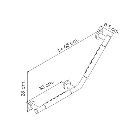 ราวมือจับ ตัว V I-SPA BD-CA-GRA63A/135(GR)_1