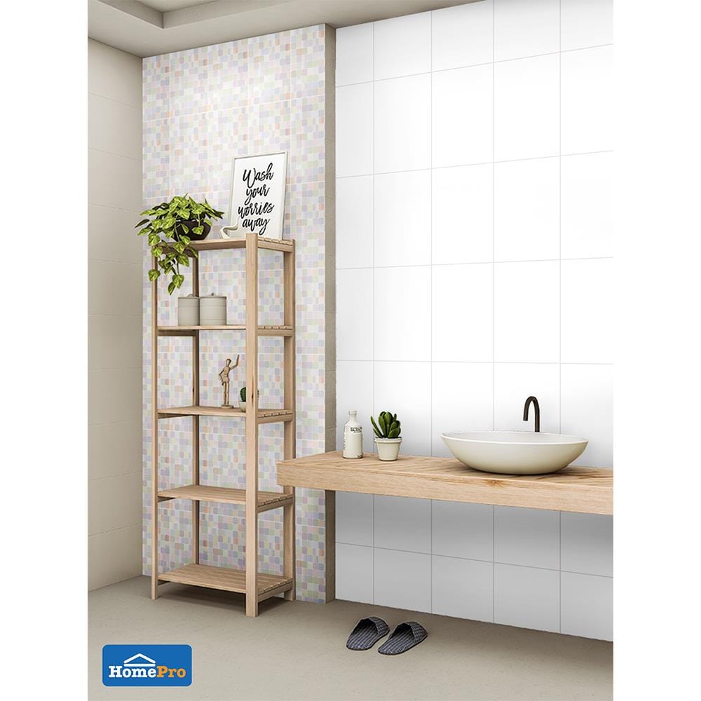 กระเบื้องผนัง 25x40 ซม. ไวท์แซนด์ ขาว 1M2